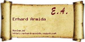 Erhard Armida névjegykártya